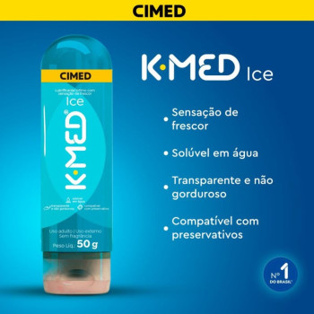 Gel Lubrificante Íntimo K-Med Ice Com 50G