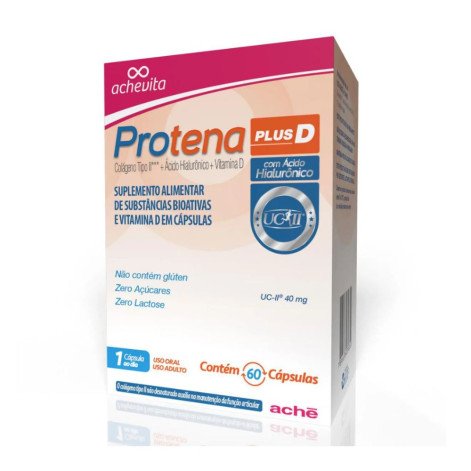 Protena Plus D Colágeno Tipo II + Ácido Hialuronico +  Vitamina D Aché 30 cápsulas