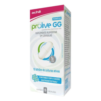 Probiótico Prolive GG 5 Cápsulas Aché