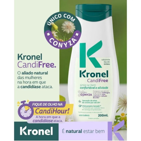 Sabonete Líquido Íntimo Kronel CandiFree 200ml