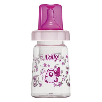 Mamadeira Lolly Big Oceano Silicon Bico Redondo Rosa 240ml