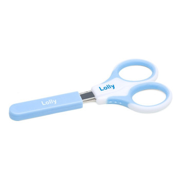 Tesoura Infantil Lolly Com Capa Azul