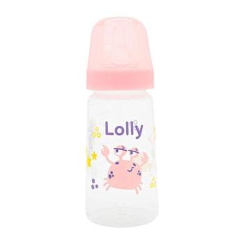 Mamadeira Lolly Kindy Big Zoo Rosa 330ml 1 unidade