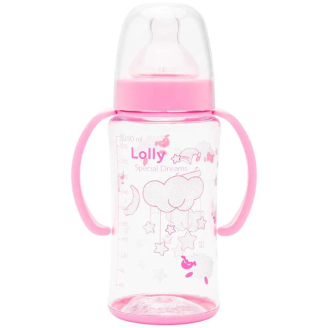 Mamadeira Lolly Big Dreams com Alça Rosa 350ml 1 unidade