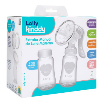 Kit Extrator Manual Leite Materno 150ml Lolly