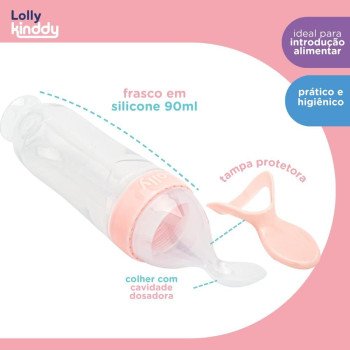 Lolly Alimentador Colher Dosadora Rosa