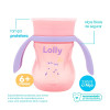 Copo 360° Lolly de Treinamento Oceano com Alça Rosa 250ml