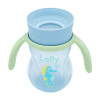 Copo Infantil com Alca Lolly Kindy 360° Oceano Azul 250ml