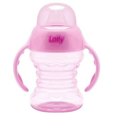 Copo Lolly Clean 200ml com Bico de Silicone Rosa