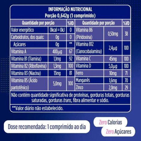 Vitamina Neo Química A-Z 60 Comprimidos Sem Sabor