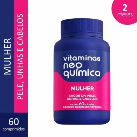 Polivitamínico Neo Química Mulher Saúde da Pele, Unhas e Cabelos 60 comprimidos
