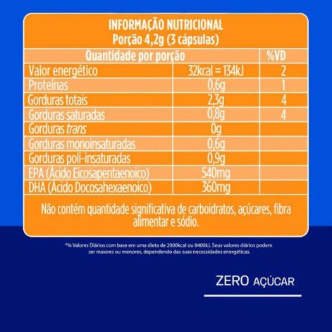 Suplemento Alimentar de Ômega 3 Vitaminas Neo Quimica com 60 Cápsulas