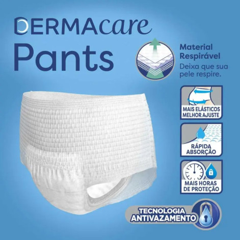 Roupa Íntima Descartável Tena Pants Dermacare Unissex P/M Absorção Intensa 16 unidades