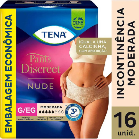 Roupa Íntima Descartável Tena Pants Discreet G/EG 16 unidades