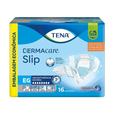 Fralda Geriátrica Tena Dermacare Slip EG 16 unidades