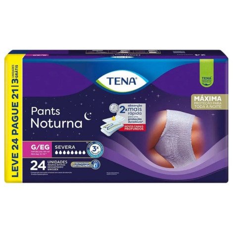 Roupa Íntima Descartável Pants Tena Noturna G/Eg Leve 24 Pague 21 Unidades