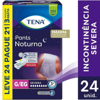 Roupa Íntima Descartável Pants Tena Noturna G/Eg Leve 24 Pague 21 Unidades