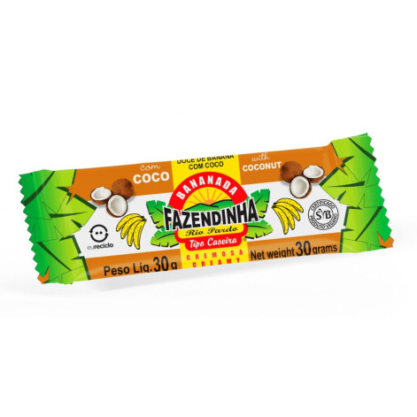Doce Bananada Fazendinha Coco 30 Gramas