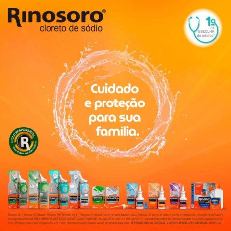 Rinosoro Jet 0,9% Descongestionante Spray Jato Contínuo 100ml