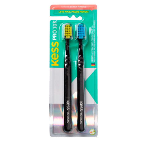 Escova Dental Kess Pro 10k Extra Macia Com 2 Unidades
