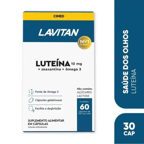 Lavitan Luteína 10Mg Zeaxantina + Ômega 3 60 Caps