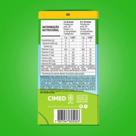 Polivitamínico Lavitan Kids Frutas Sortidas Infantil 60 comprimidos