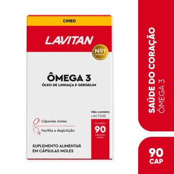 Lavitan Ômega 3 6 9 + com 90 Cápsulas Gelatinosa