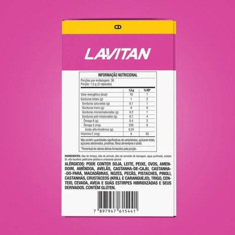 Suplemento Alimentar Lavitan Prímula Femme 60 Cápsulas Gelatinosas