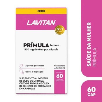 Suplemento Alimentar Lavitan Prímula Femme 60 Cápsulas Gelatinosas