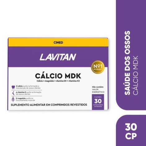 Lavitan Cálcio Mdk Com 30 Comprimidos Revestidos