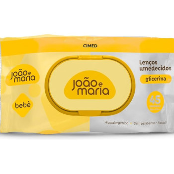 Lenço Umedecido João e E Maria Glicerina 45Un