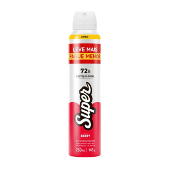 Desodorante Antitranspirante Aerosol Cimed Super 72h Berry Woman 250ml
