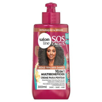Creme para Pentear Salon Line SOS Cachos + Poderosos 3 a 4ABC 300ml