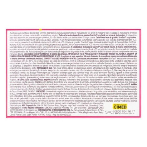 Teste de Gravidez Gravtest Easy Cimed