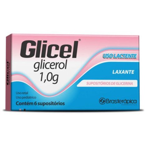 Glicel Supositório Lactente 1,0g com 6 unidades