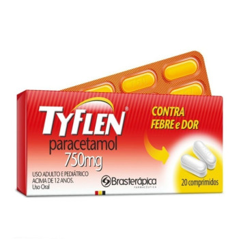 Tyflen Paracetamol 750mg 20 Comprimidos