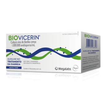 Probiótico Biovicerin 12 Flaconetes de 5ml