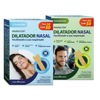Dilatador Nasal Tamanho M Doutorsan 30 Unidades