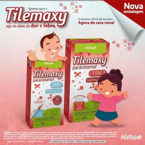 Tilemaxy Baby Paracetamol 100mg/ml Suspensão Oral 15ml