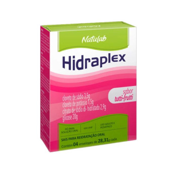 Hidraplex 27,9g Sabor Tutti Frutti Pó para Solução Oral 4 Envelopes