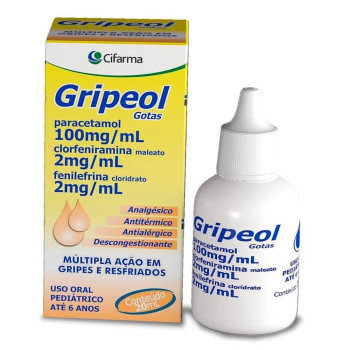 Gripeol 100mg + 2mg + 2mg Gotas 20ml