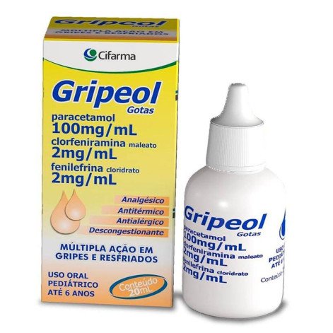 Gripeol 100mg + 2mg + 2mg Gotas 20ml