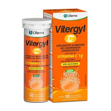 Vitamina C Efervescente Vitergyl C 1g 10 comprimidos