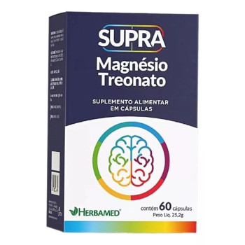 Supra Magnésio Treonato Herbamed com 60 Cápsulas