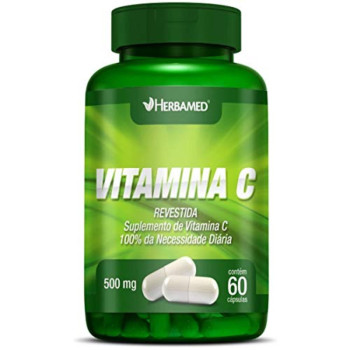 Vitamina C 500mg Herbamed 60 Cápsulas
