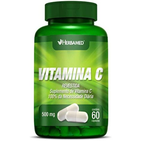 Vitamina C 500mg Herbamed 60 Cápsulas