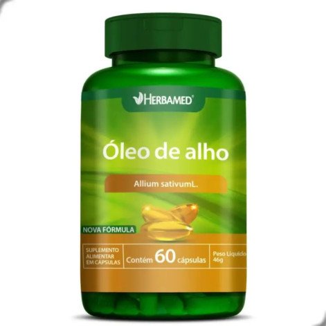 Oleo de Alho 250Mg 60 Capsulas Softgel Herbamed Natural