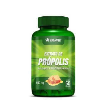 Extrato de Própolis 500mg Herbamed 60 Cápsulas
