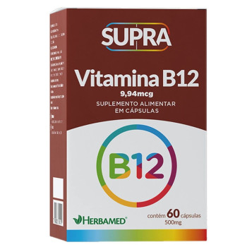 Supra Vitamina B12 500mg 60 Cápsulas Herbamed
