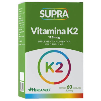 Supra Vitamina K2 500Mg 60 Cápsulas - Herbamed